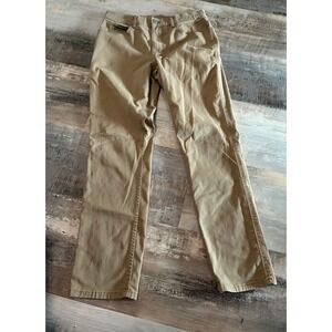 St. Johns Bay Mens TempFlex Khaki Pants Tan Straight Leg 30x30 Stretch 5-Pocket